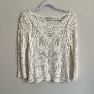 Express lace long sleeve top - Size S